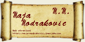 Maja Modraković vizit kartica